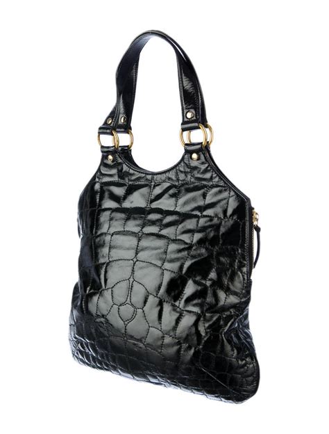 ysl tribute bag patent leather|YSL YVES SAINT LAURENT BLACK EMBOSSED .